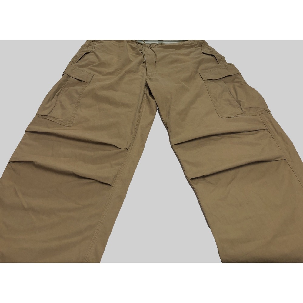 Vintage Abercrombie Fitch Paratrooper Pants XL Class 1 Khaki Cargo Baggy Y2K